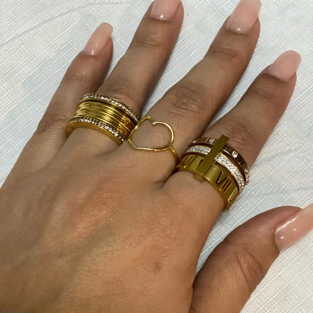 Roman Numeral Swarovski Crystals Stuck Up Eternity Gold Silver White Gold